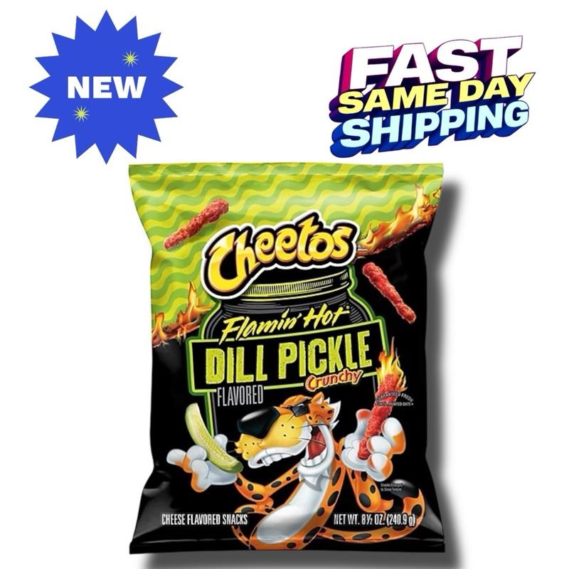 Flamin Hot Dill Pickle Crunchy Hot Cheetos Flavor Foods 8.50oz Snack Spicy