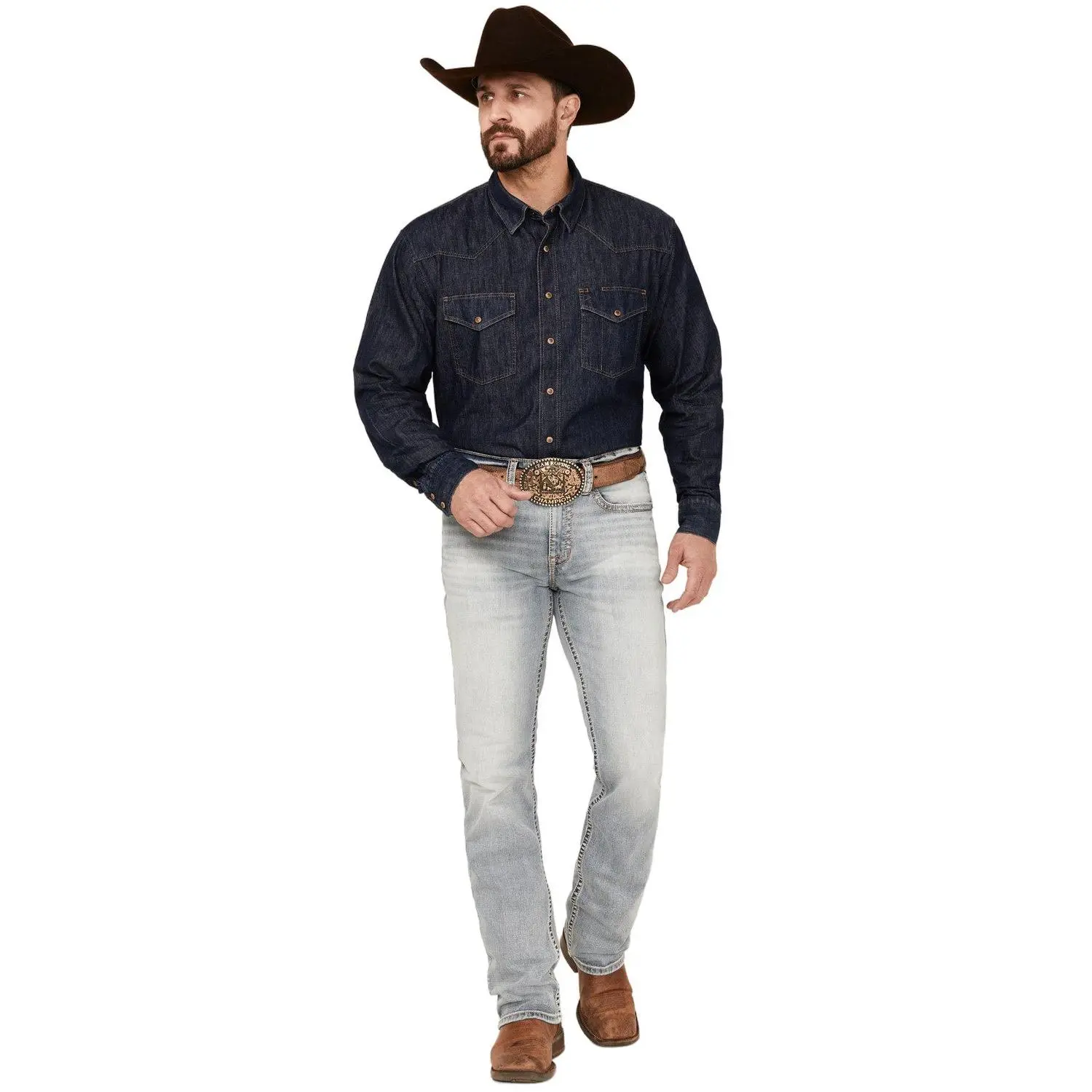 Rank 45 Men's 45&Reg; Light Wash Ringo Slim Straight Performance Stretch Denim - Rmsp24j62-Ltw