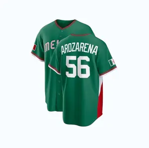 Mexico Baseball Jersey Randy Arozarena 56 Green World Baseball Classic Men's Youth #Baseball