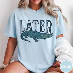 Later Gator Comfort Colors® T-Shirt, Funny Vintage Alligator Shirt, Unisex Retro Gator Tshirt, Funny Sarcastic Graphic Tee, Florida Shirt
