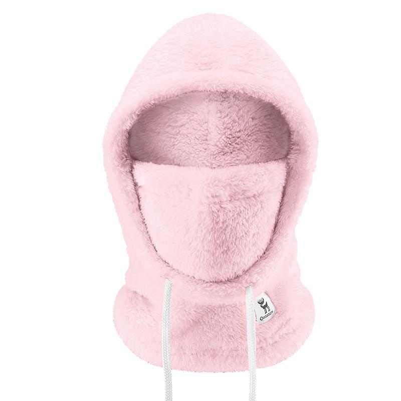 Qunature Ski Mask with Adjustable Ventilation and Detachable Liner for Winter Sports Fitted Hat with Soft Fluffy Fabric and Versatile Design