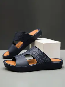 Men's Eva Summer Fashion Slippers, Footwear, Eva Slides, Slide, Comfortable Thick Sole Anti-Slip Elevator Indoor Outdoor Simple One-Letter Sandals, Spring & Summer Shoes