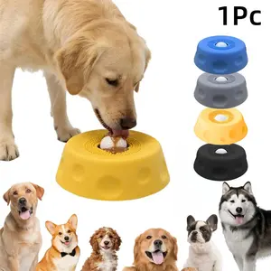 Multi-Functional Dog Bowl, Liquid Slow Feeder with Ball Design, Oral Care Teeth Protection, 8 Strong Suction Cups, Leak-Proof Pet Bowl