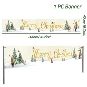 Christmas Outdoor Banner Merry Christmas Decoraton For Home 2023 Cristmas Outdoor Decor Xmas Navidad Noel Happy New Year 2024