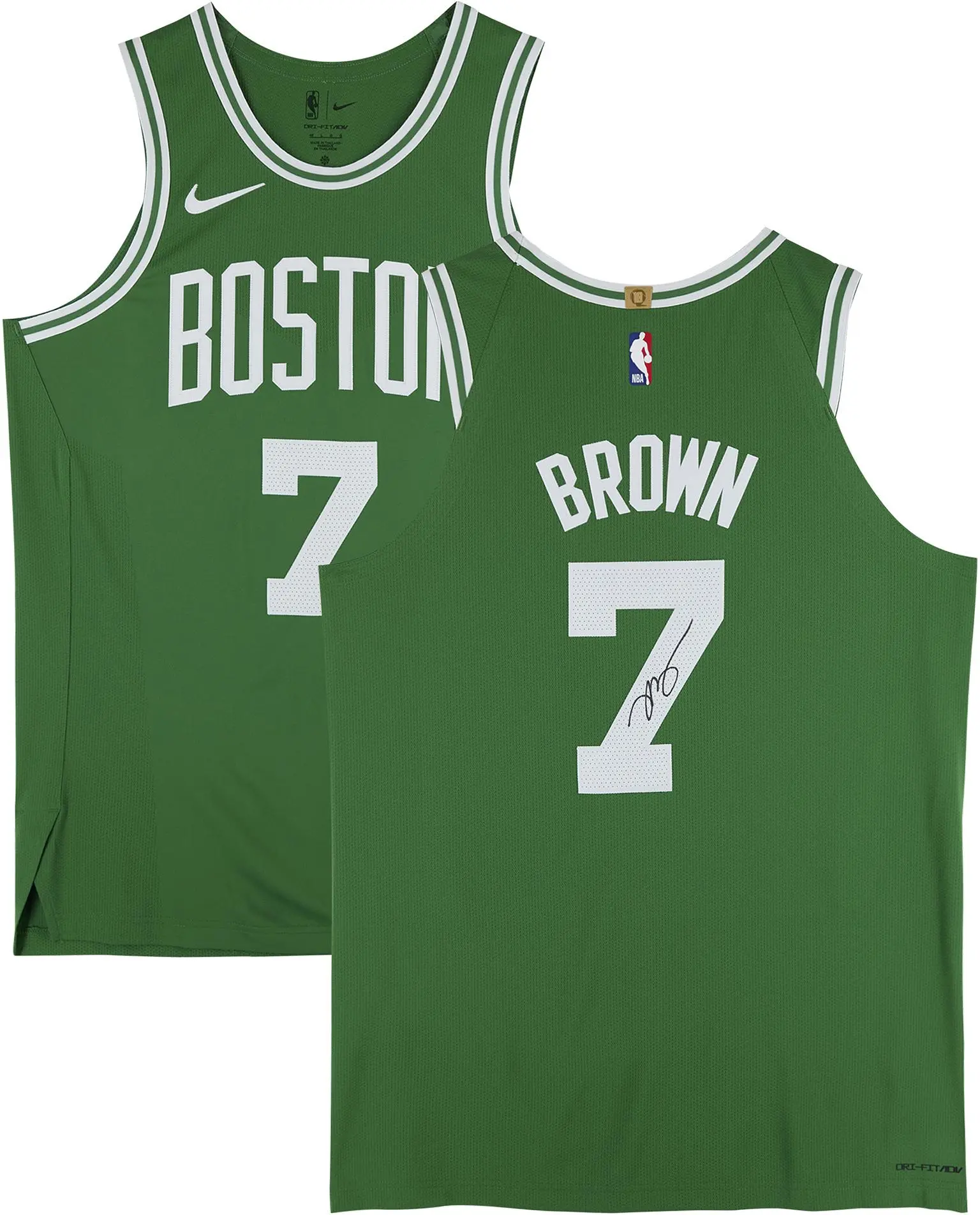 Jaylen Brown Boston Celtics Autographed Nike Green Icon Authentic Jersey - Fanatics Authentic Certified