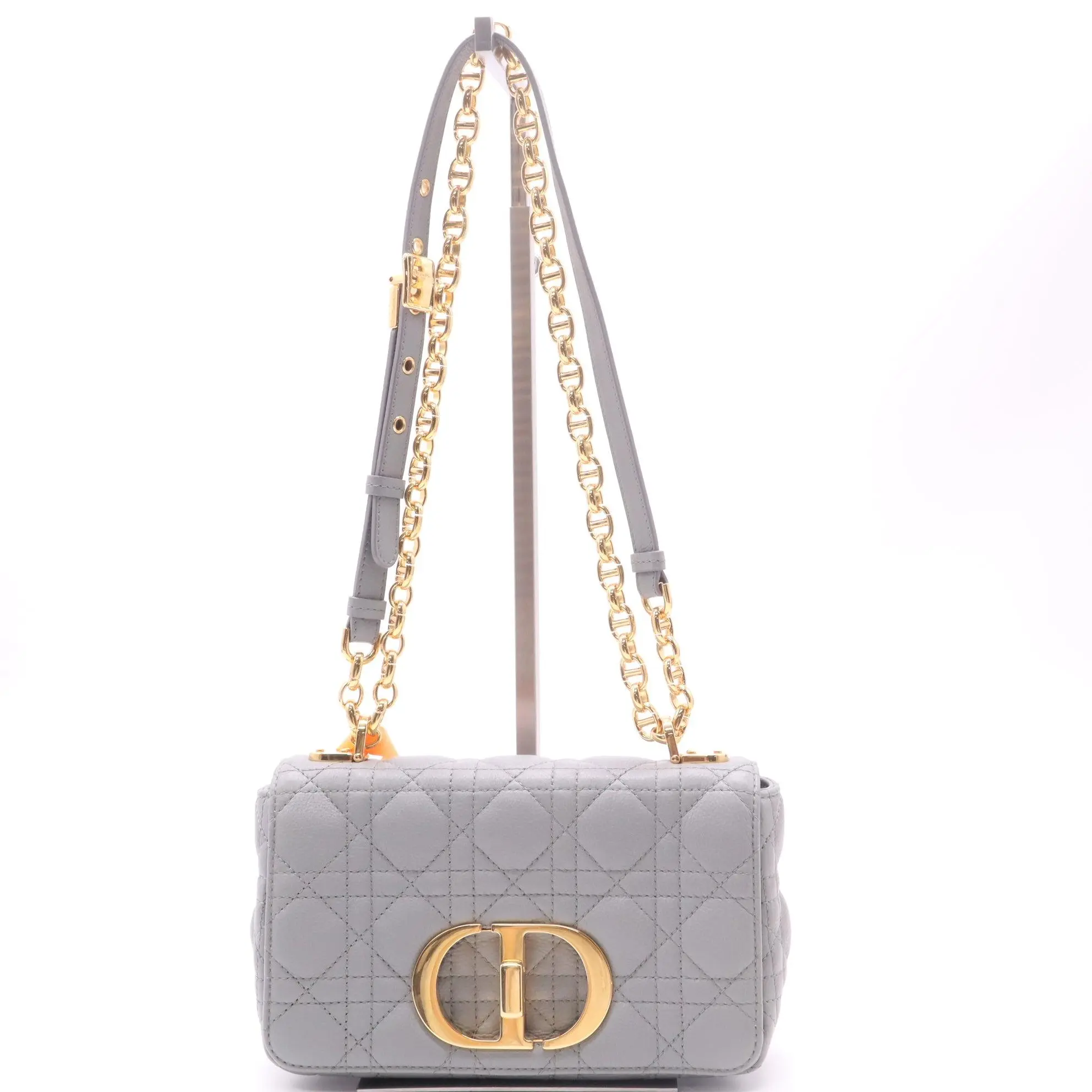 Pre-owned Dior leather Shoulder Bags Caro Bag Cannage Quilt Calfskin Small Twins LDJ4923
