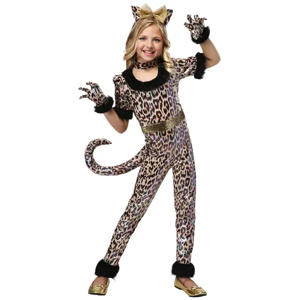 Leopard Jumpsuit Costume for Girls