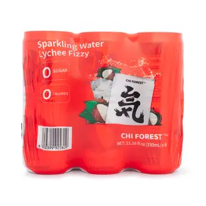 Genki Forest Sparkling Water, Lychee Fizzy Flavor 6 pk