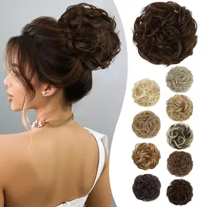 Vigorous Beauty Springtok Messy Bun Scrunchies for Women Elastic Scrunchies Synthetic Chignon Ponytail Hair Extensions Tousled Updo Hairpieces wiglets dcc kelli