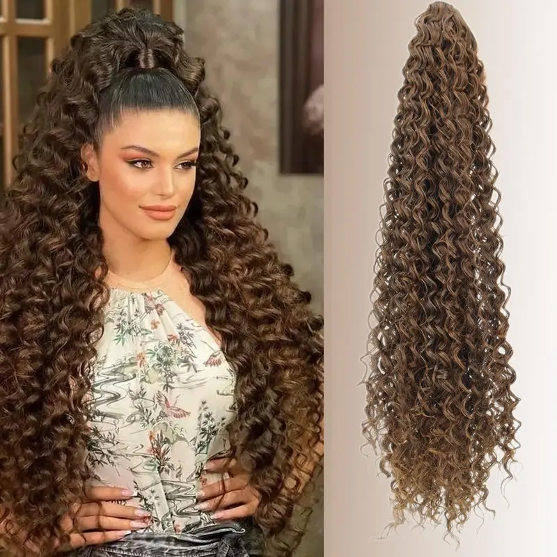 Ponytail Wig - High-Temperature Fiber, Easy-Clip Design,,Perfect for Everyday & Special Occasions, Stylish Hair Accessory|Curly Texture Wig|Easyclip Wig, Wigs for Women