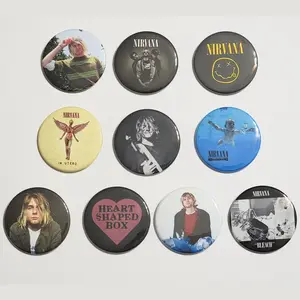 Nirvana Pin Buttons, Kurt Cobain Dave Grohl Krist Novoselic Grunge Pinback Button, 90s Music Nirvana Band Pins, Bag Accessories Cute Pins – Kawaii Accessory for Bags, Jackets, Lanyards & Gifts, Cute Collectible Decor for Fans