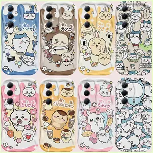 Japan comics Cute Chiikawas 3D Wave Case For iPhone 16 15 14 13 12 11 Pro Max Plus  Black Matte Laser Metallic Aur Shockproof Unique