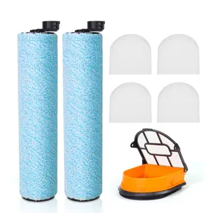 7 Pieces WD161 Replacement HEPA Filter and Brush Roller Set for Shark HydroVac MessMaster AW261, WD160, WD161, WD260, WD261, WD265 Corded 3-in-1 Vacuum, 2 Brush Roller, 4 Foam Filter, 1 Outer-Filter