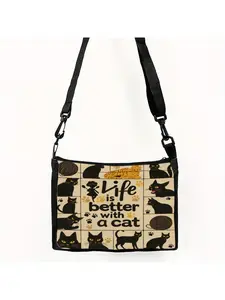 A cat's life is better, a small shoulder bag, party accessories, a must for trend lovers 7.14