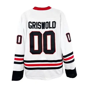 Unisex Christmas Vacation Marty Moose Griswold Hockey Jersey # 00 Personalized Winter Sports Outfit basketball wear neck sportswear round breathable