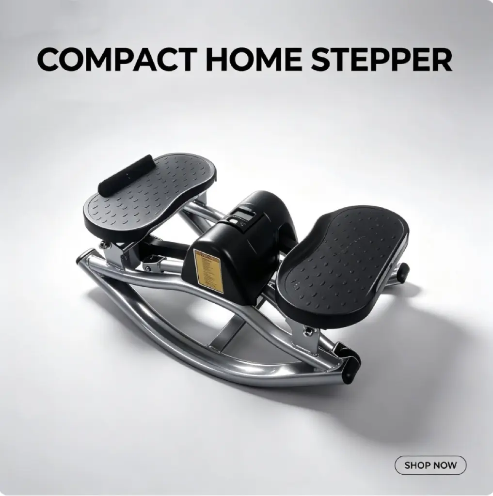 Small space, huge fitness gains! Our lateral swing stepper tones thighs, hips and glutes with quiet hydraulic resistance.