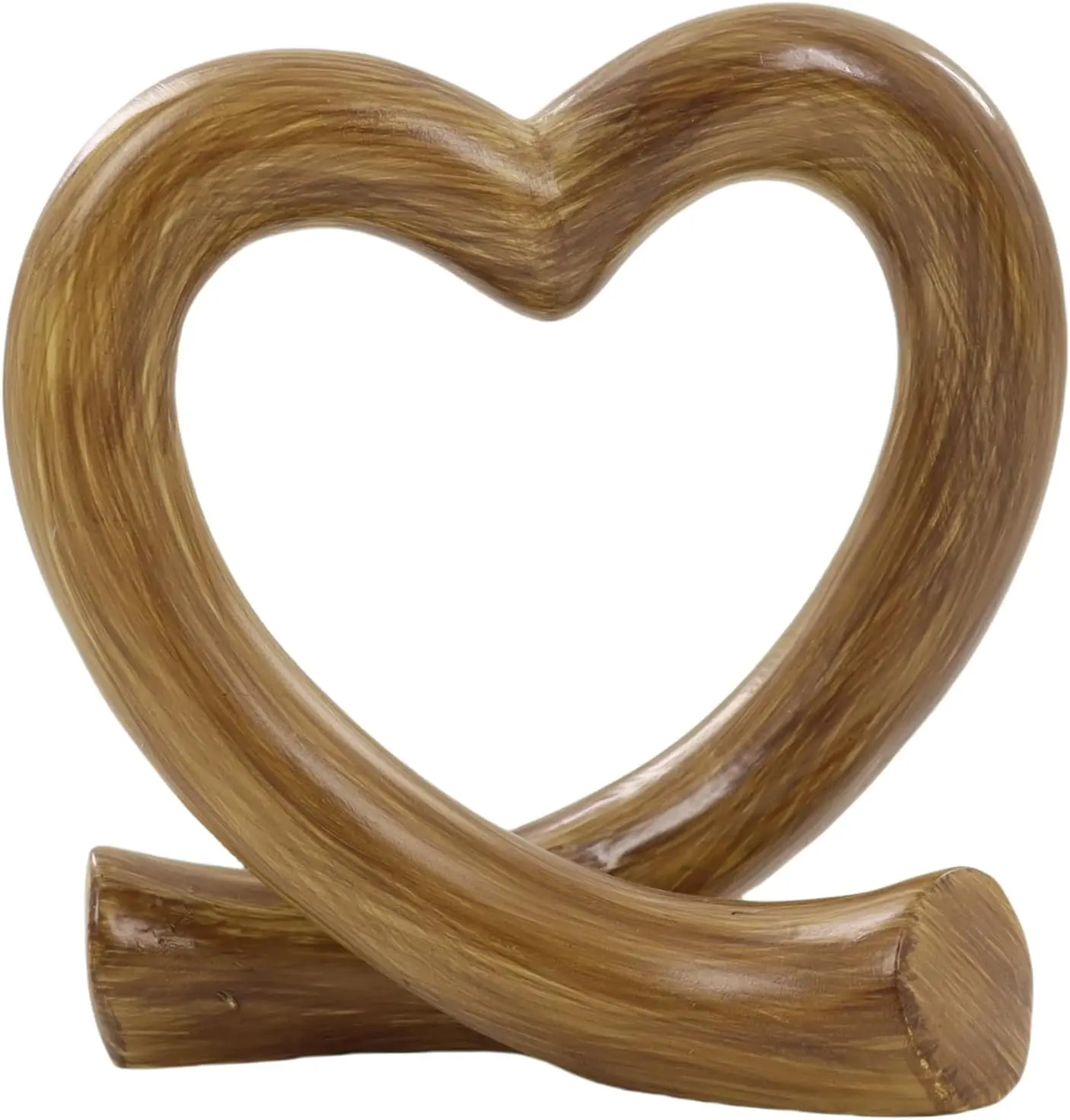 Imitation  Grain Heart Sculpture  Rustic Love Figurine for Farmhouse Decor, Nature-Inspired Romantic , Anniversary or Engagement Present