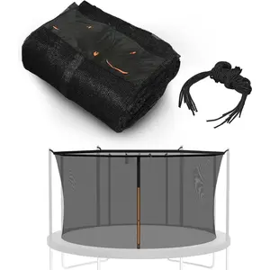 10/12/14FT Trampoline Net(Net Only),Trampoline Replacement Safety Enclosure,Fit for 8/6 Poles Round Frame Trampoline,Breathable&Weather-Resistant Trampoline Accessories with Adjustable Straps