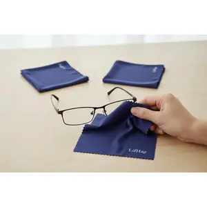 Extra Large Microfiber Cleaning Cloths(12"x 12") for Glasses or Eyeglass PhoneComputer ScreenCamera LensEye Glasses Lens CleanerEyeglass Cleaner Cloths Wipes for Delicate Surface(6 Pcs)