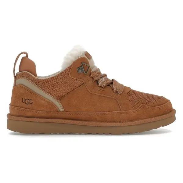 UGG Lowmel Chestnut Kids Cozy Ankle Boots with Plush Sheepskin Lining Soft Suede Exterior Lightweight Slip-On Design Durable Outsole for Everyday Play