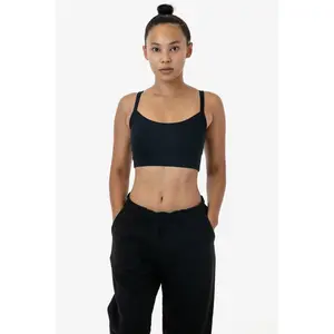 FF016 - Poly Cotton Cropped Spaghetti Tank Top