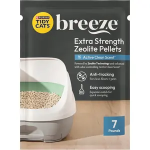 Scented Litter Pellets, Breeze Enhanced Refill Litter Pellets in Recyclable Box - (4) 7 Lb. Bags