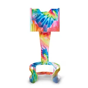 Tie Dye Cell Phone Seat LUX - Colorful Cup Holder Phone Stand - Secure Fit & Durable Build - Universal Mount for Cars & Trucks - Flexible Round Base Fits Most Cupholders - Power Cord Access - Drive In Style