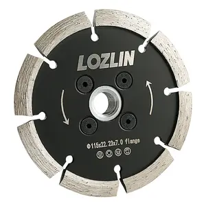 LOZLIN 4.5" V-Shaped Diamond Saw Blade - Duty Concrete Grooving & Stone Wall Cutting - 5/8-11 Angle Grinder Blades for Floor Repair & Renovation