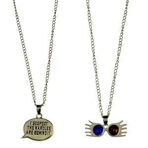 Harry Potter Luna Lovegood Necklace Set Suspect Nargles Talk Bubble 2 Piece