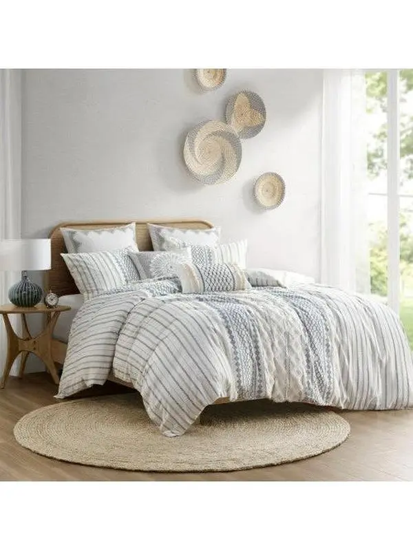 100% Cotton Tufted Chenille Duvet Set – Artisan Textured Bedding