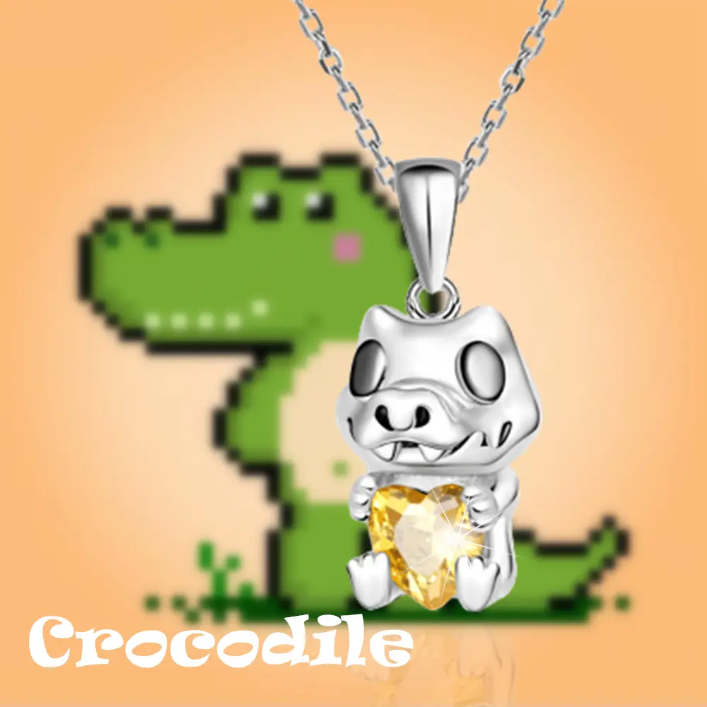 Adorable Mini Alligator Pendant Necklace - Delicate Crocodile Charm Alloy Jewelry, Cute Reptile Animal Theme Gift for Women & Girls, Dainty Adjustable Chain for Birthdays, Valentine's, Christmas