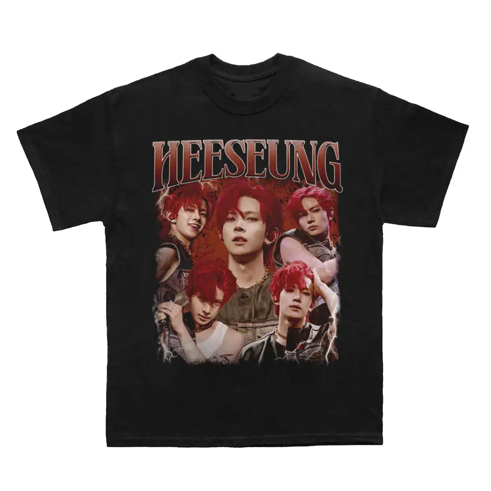 HEESEUNG T-Shirt, K-Pop Graphic Tee, Korean Pop Music Streetwear Shirt for Fans of Modern Korean Music