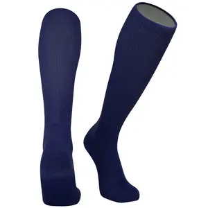 Allsport Knee High Socks - Moisture Wicking Athletic Tube Socks with Arch and Ankle Support (Navy Blue)