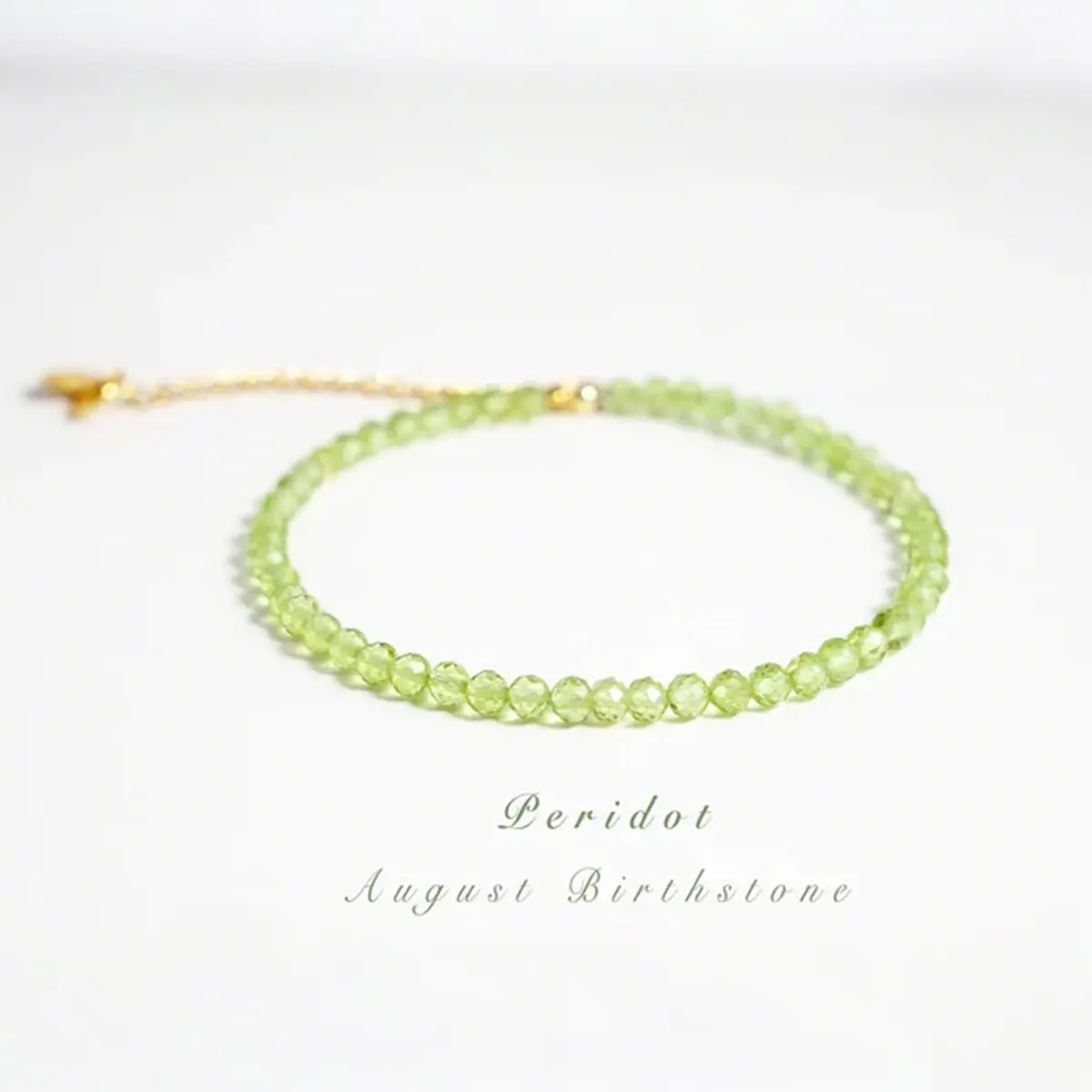 Handmade Peridot Jewelry for Women, 3mm Crystal Energy Beads, Adjustable August Birthstone Gift for Mother’s Day, Energy Bracelet, Beaded Bracelet, Natural Crystal Jewelry, Faceted Beads