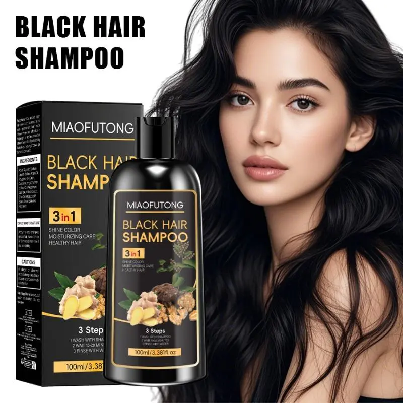 1 bottle of hair dye, 1 tube of black hair dye cream, white hair shampoo, 1 comb for black self-dyeing, 100ml, Cover Gray Hair, Hair Coloring, Covers Gray Hair, Hair Coloring Products