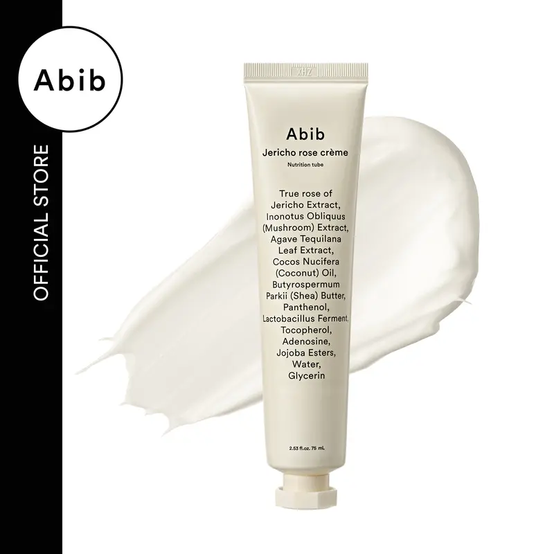 Abib Jericho Rose Cream - Hypoallergenic Firming Anti-Aging 75ml Cream Form Moisturizer (Cosmax Inc.) with Shea Butter & Coconut Oil, Alcohol-Containing Oil-Infused for Dry Skin - Hydrate, Boost Moisture, Stress Relief, Pore Repair, Makeup Prep