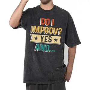 Funny Improvisational Theater T-Shirt – Loose Fit, Retro Style, Soft Cotton Fabric