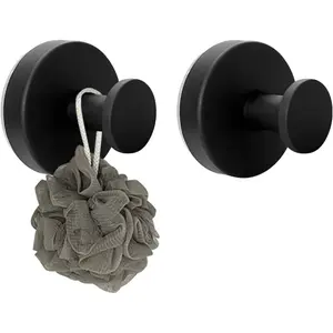 2 Pack Stainless Steel Suction Cup Hooks for Shower, Waterproof, No Drill Towel  Coat Robe Hanging Hooks for Bathroom, Mounting on Glass Shower Doors, Tile, Mirrors