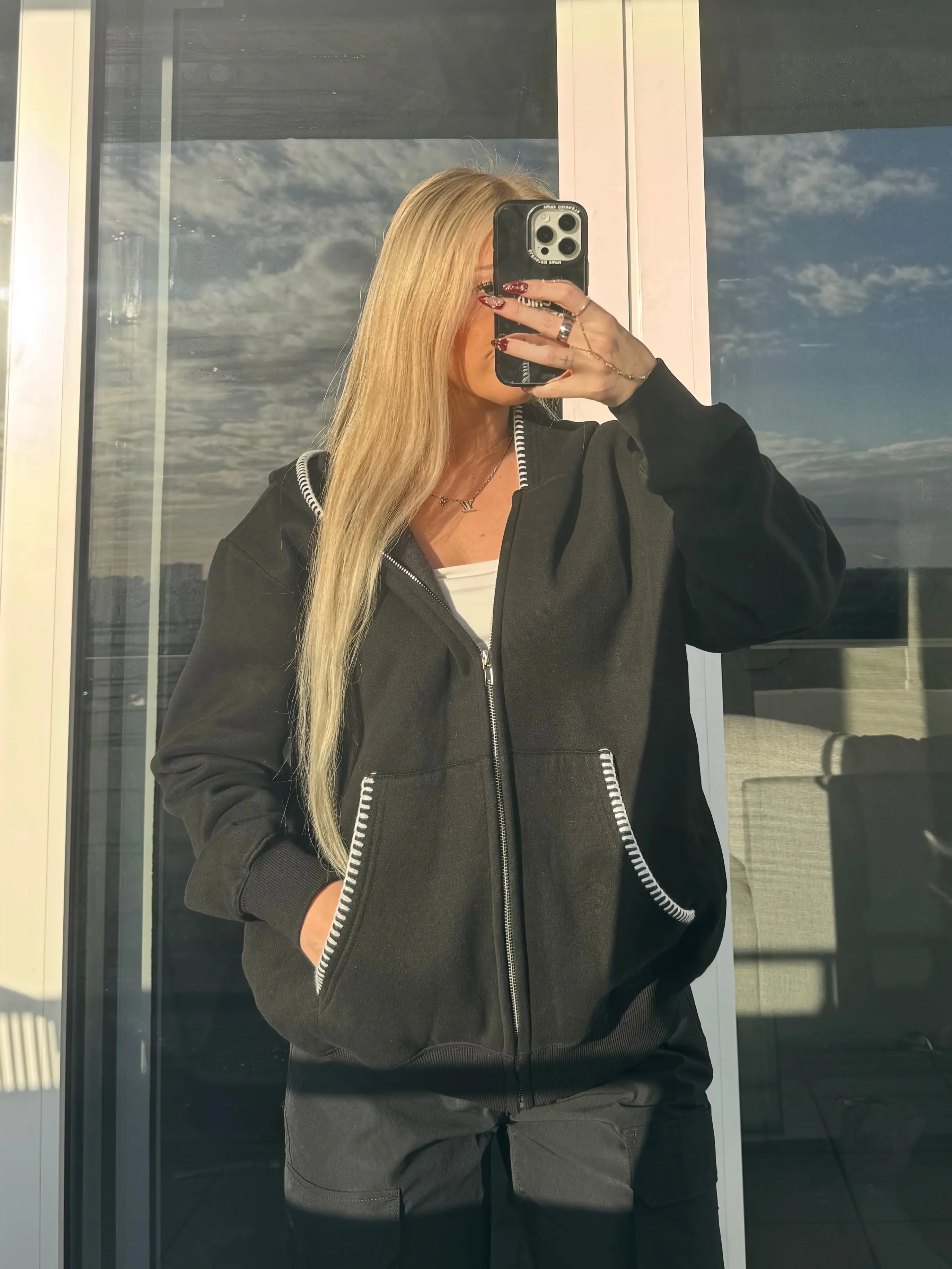 Black / White Stitch Jacket