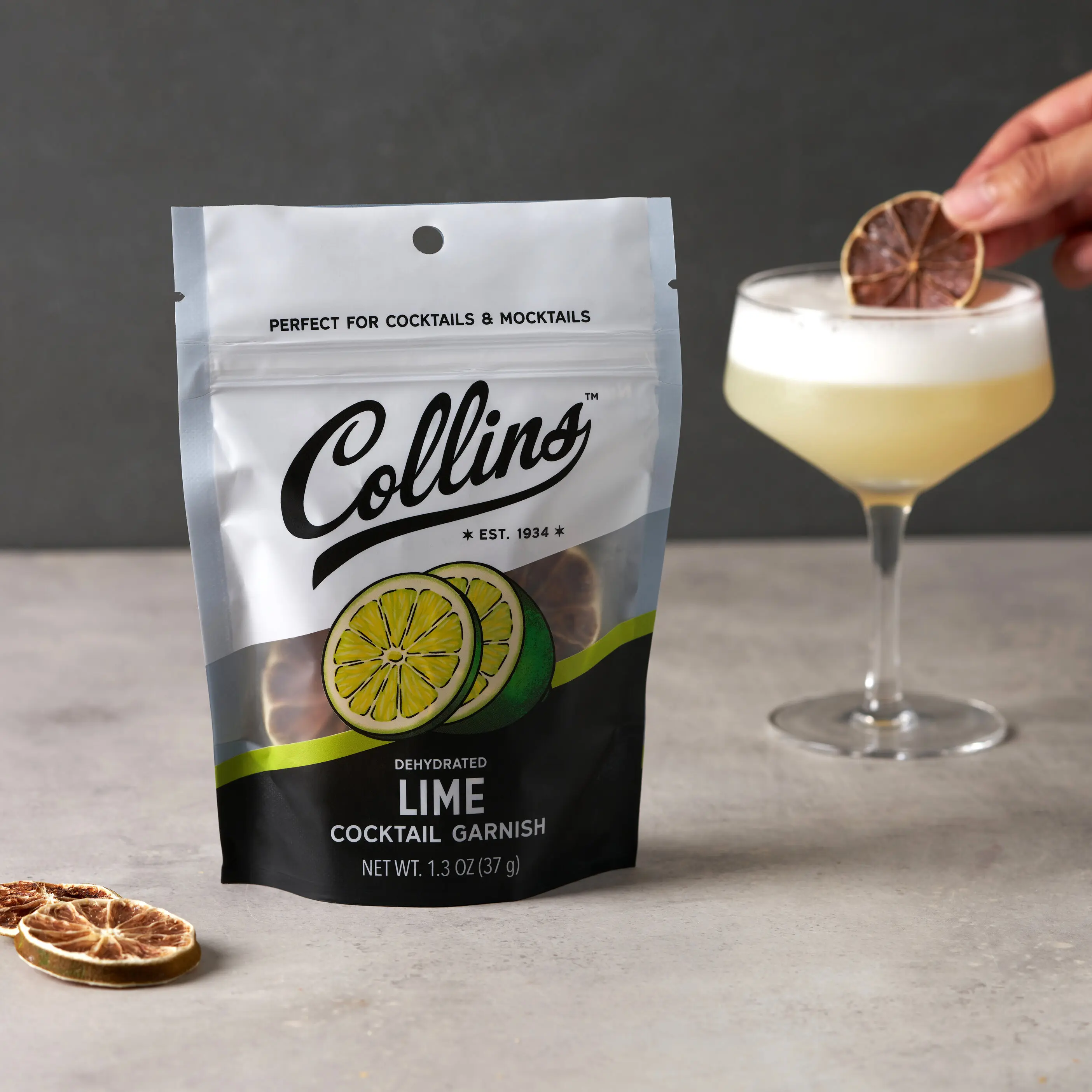 Dehydrated Lime Slices Cocktail Garnish 1.3 oz - Tangy Citrus for Cocktails, Mocktails & Desserts at Bachelorette Parties & Summer Gatherings, Bridesmaid Gifts, That Slice Steals the Show