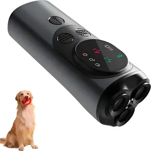 Rechargeable Ultrasonic Pet Training Device Dark Grey Alternative to Painful Dog Shock Collar Without Hurting Your Pet