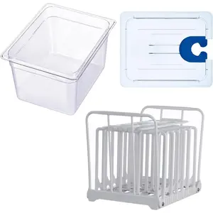 Sous Vide Container Kit (NXC10-UNIR) Compatible with Anova  Models - 12 L Polycarbonate Container with Removable Rack & Universal Sealed Lid - Immersion Circulator Not Included