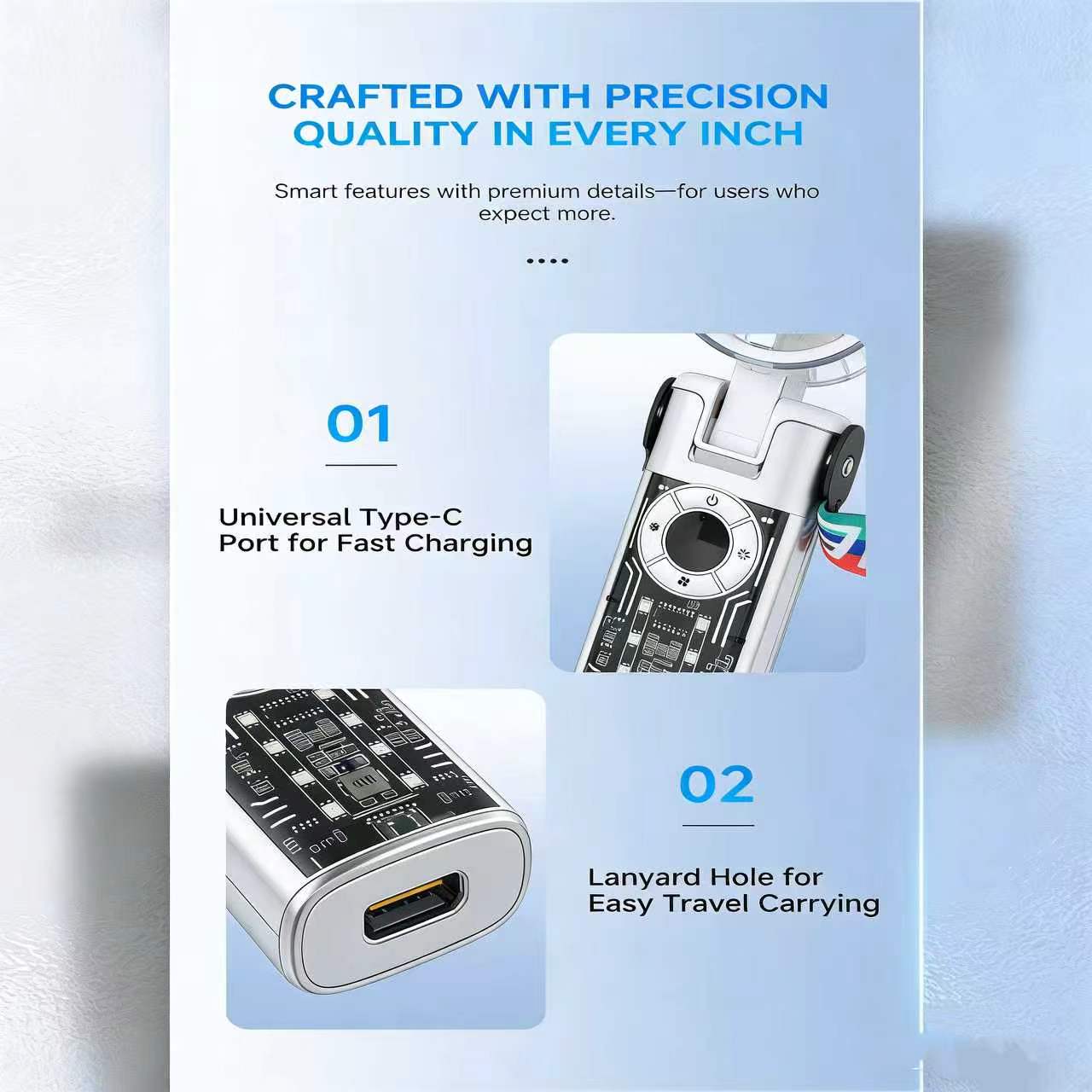 2026 World Cup Tailgate Fan: Ice-Cool 13000RPM, 199 Adjustable Speeds, 4-Color RGB Lights, 3H Battery, Clear Turbo Mechanics /O