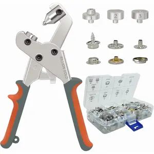 Snap Fastener Tool, Canvas Snap Kit, Heavy-Duty Snaps Tool for Boat Covers, Canvas, Leather, Tarps - 20 Sets Snap Buttons