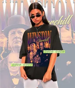 [Sale off up to 50%] Unisex Winston Churchill T-Shirt – Historical Graphic Tee