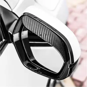 2 PCS Mirror Rain Visor Eyebrows, Waterproof Side Mirror Visor Rain Guards, Carbon Fiber Auto Rear View Mirror Protecters, Universal Exterior Accessories Fits Most Cars (Carbon Fiber A)
