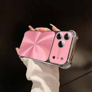 Premium Anti-Drop Corner Protection CD Texture Phone Case for Apple iPhone 17 16 15 14 13 Pro Max, High Aesthetic Lens Film Included