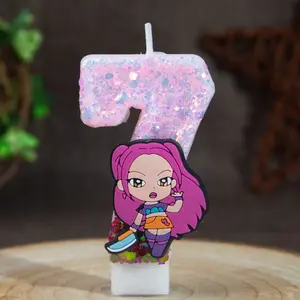 Hunter Girl Mira Birthday Number Candles, Festival Party Gift, Cake Decoration, Suitable for Friends and Couples, Various Holiday Celebrations, Festive