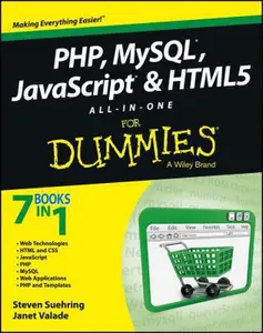 USED-PHP, MySQL, JavaScript & HTML5 All-in-One For Dummies by Steve Suehring (Paperback)