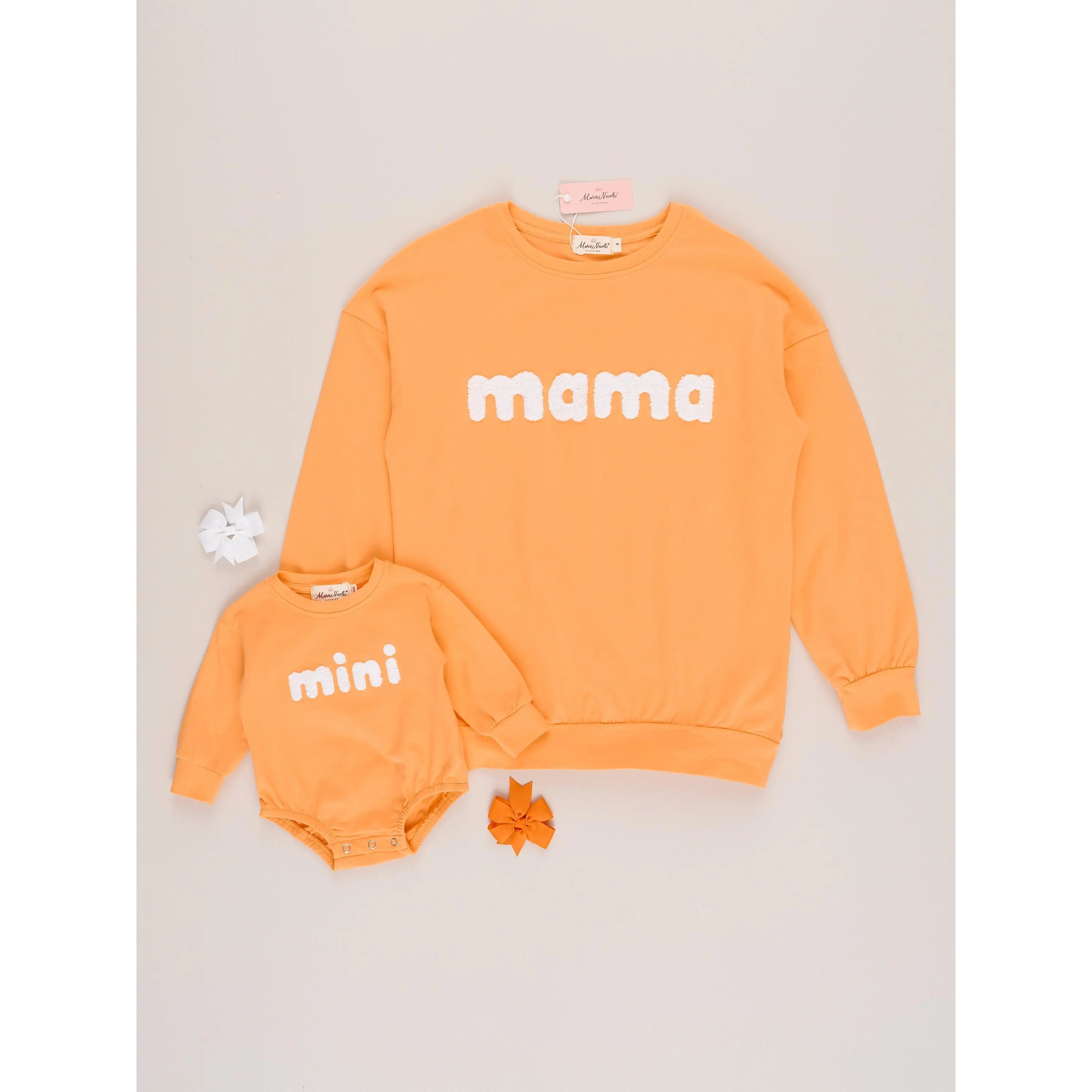 Mom & Me Tangerine "Mama/Mini" Shirt